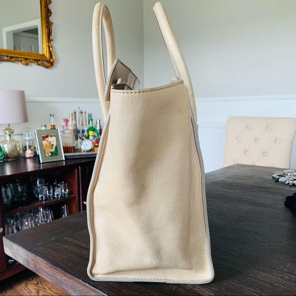 Authentic Mini Celine Luggage Handbag in Beige Calfskin - Picture 5 of 9